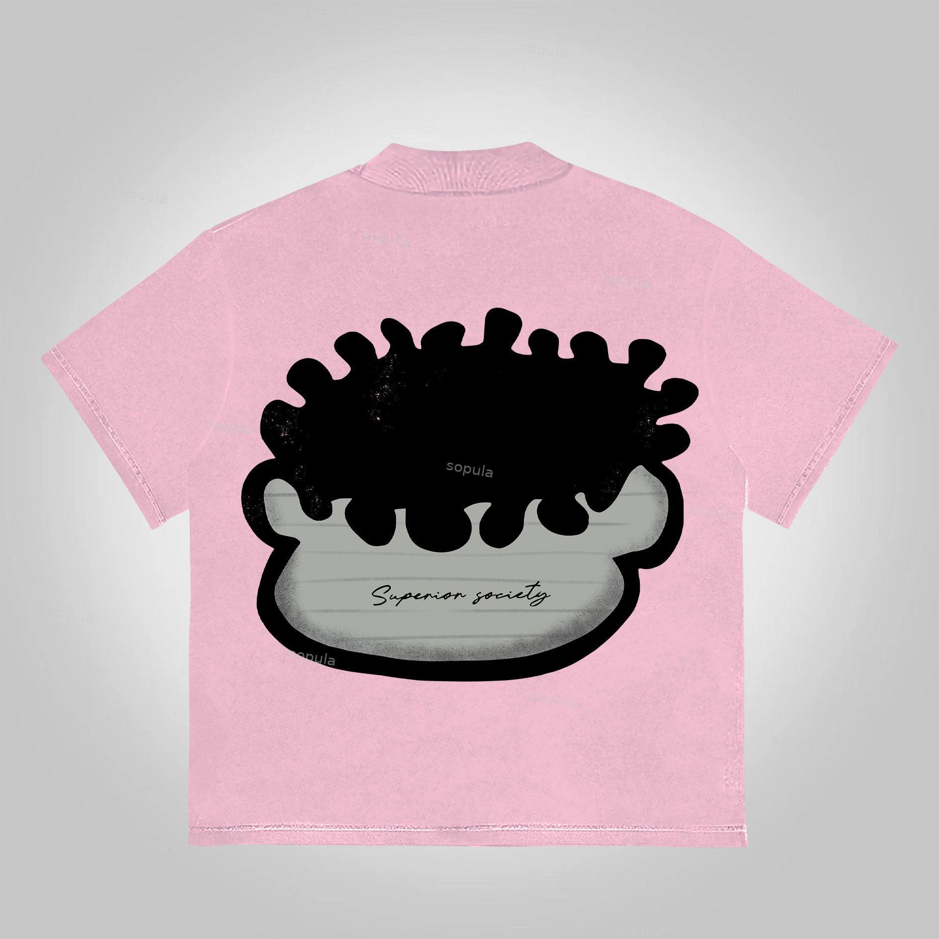 Vintage Big Face Graphic Cotton T-Shirt Product Image