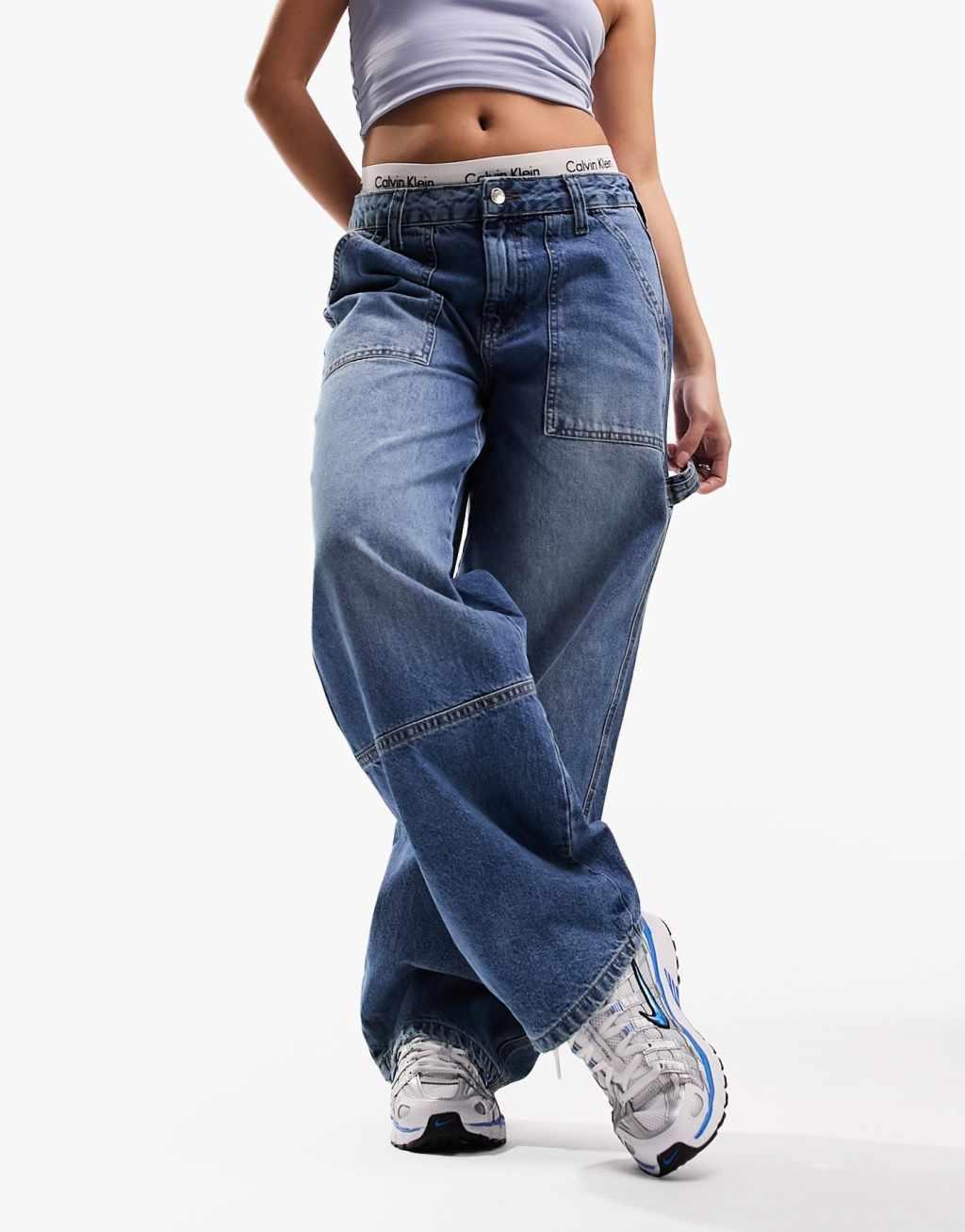 ASOS DESIGN Petite cargo jeans Product Image