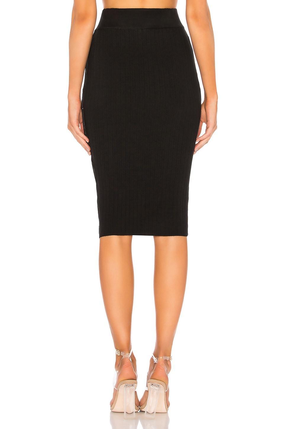 Kristy Ribbed Snap Skirt superdown Product Image