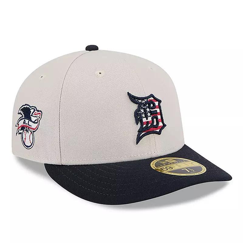 Men's New Era  Khaki/Black Detroit Tigers 2024 Fourth of July Low Profile 59FIFTY Fitted Hat, Size: 6 7/8, Beig K Product Image