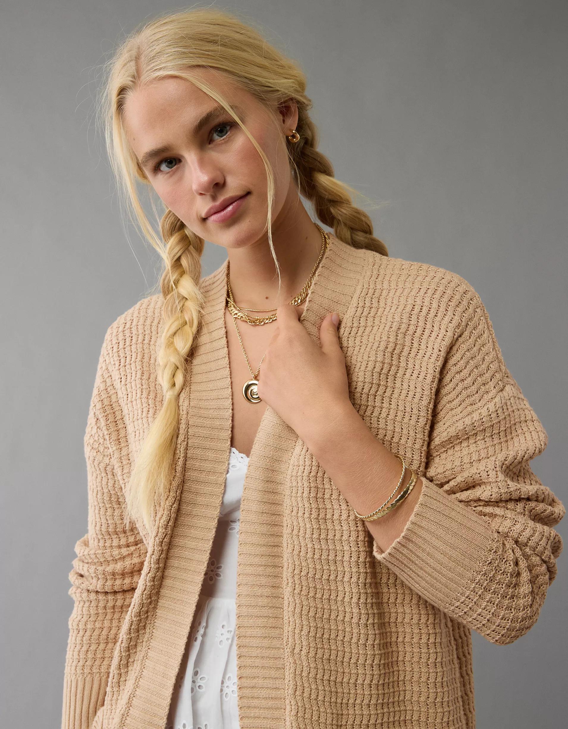 AE Open Knit Cardigan Product Image