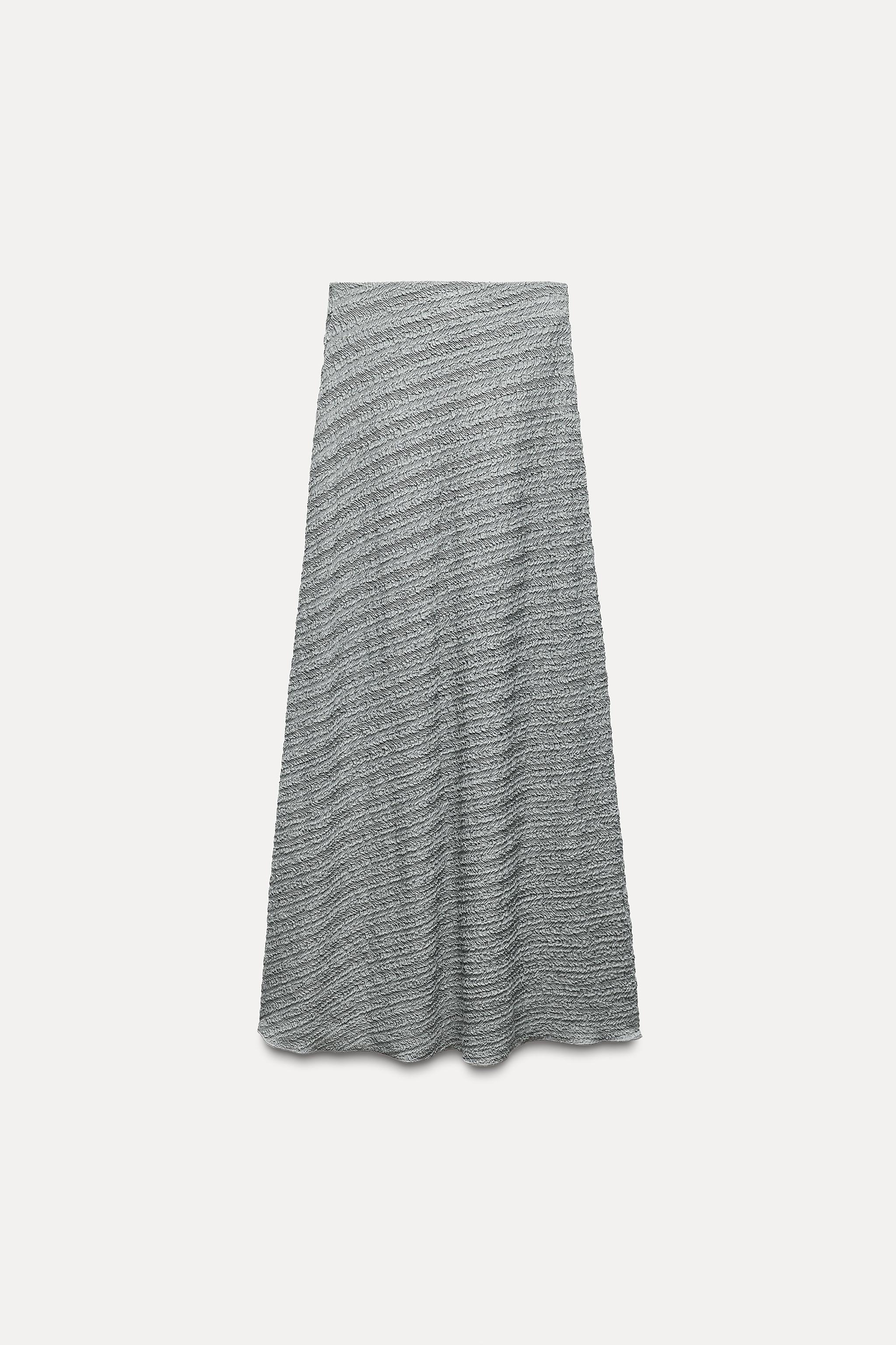 TEXTURED MIDI SKIRT Product Image