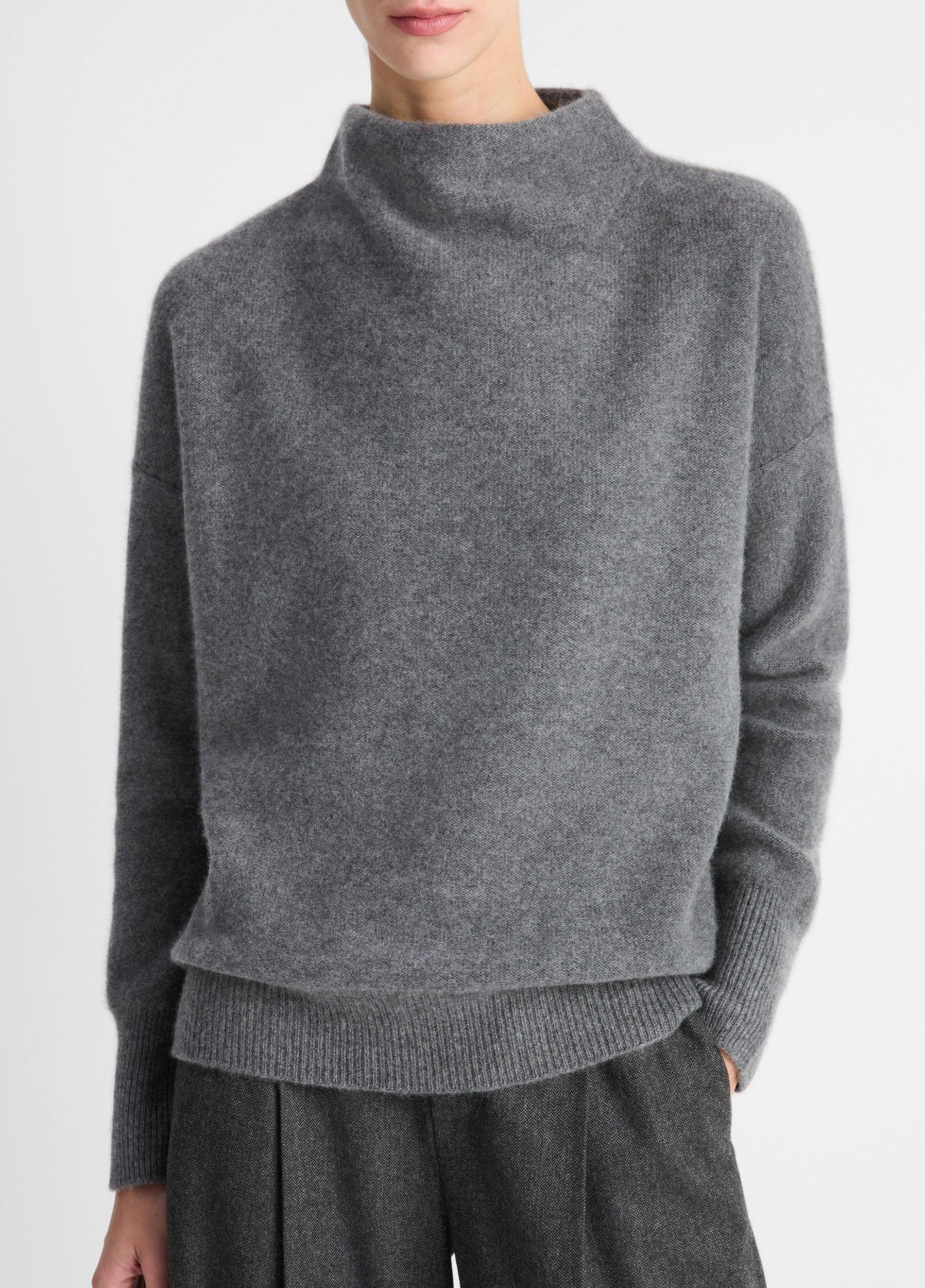 Plush Cashmere Funnel-Neck Sweater Product Image