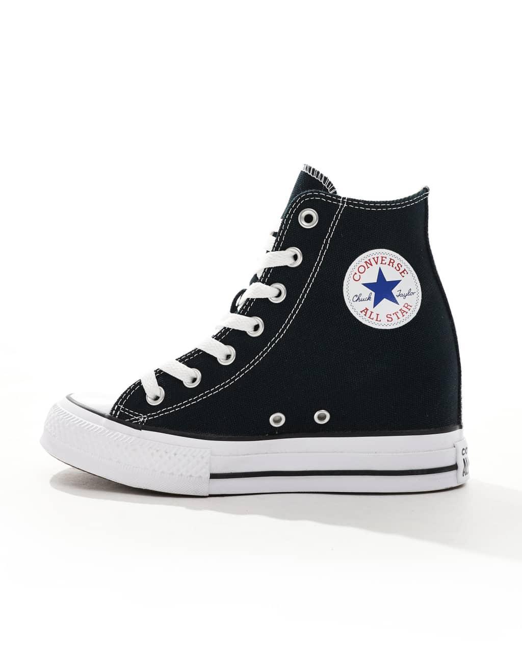 Converse Chuck Taylor All Star Classic Wedge Platform sneaker in black Product Image