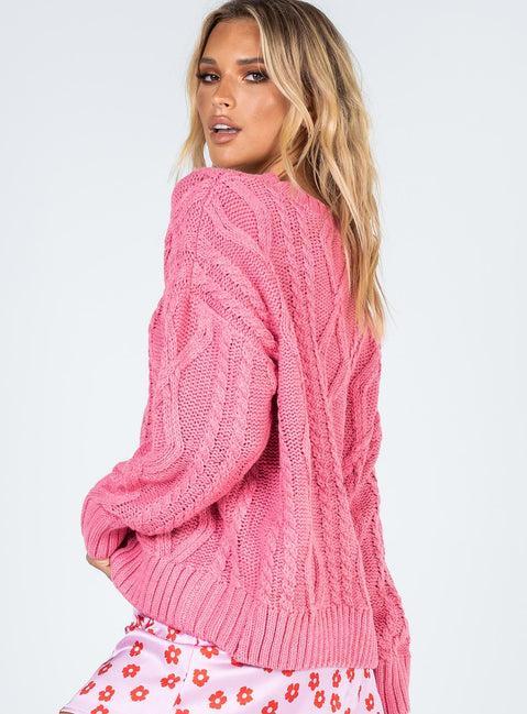 Anaya Oversized Sweater Pink Product Image