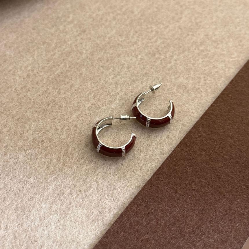 Glaze Alloy Hoop Earring Product Image