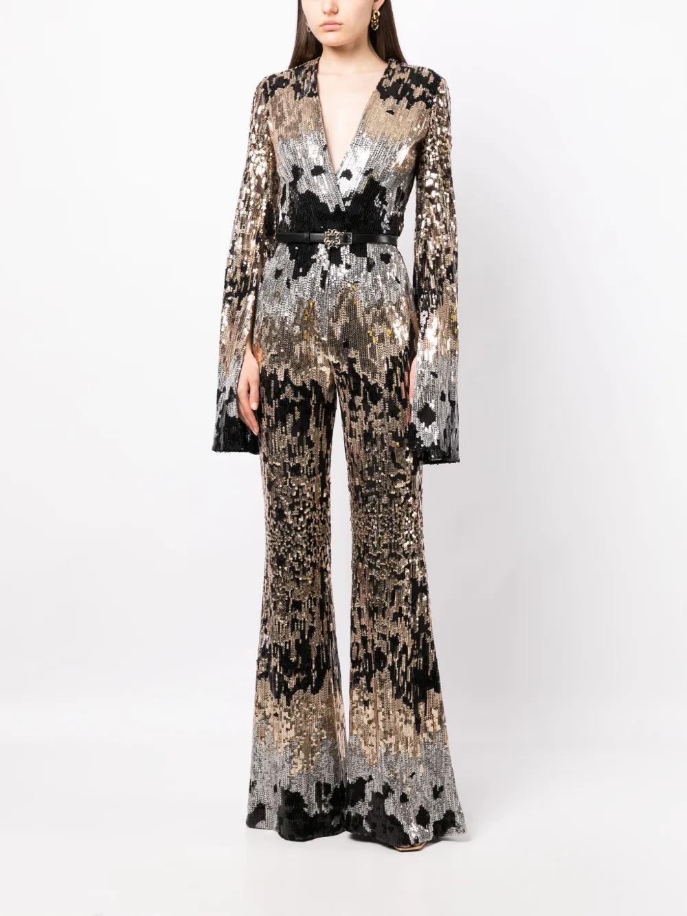 sequin-embellished tulle jumpsuit  Product Image