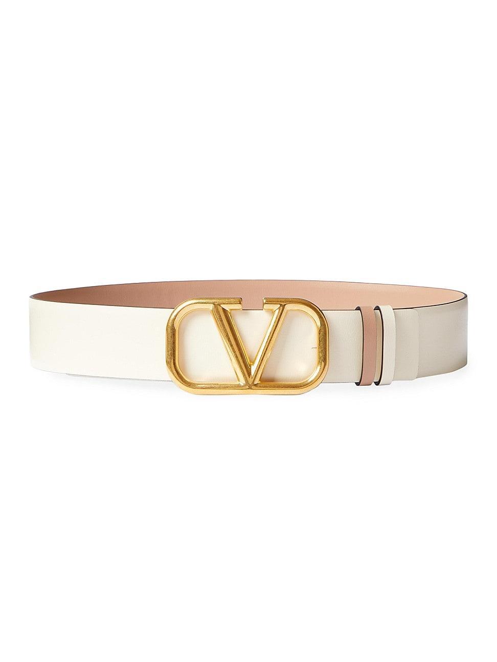 Womens Reversible VLogo Signature Belt in Glossy Calfskin 40MM Product Image