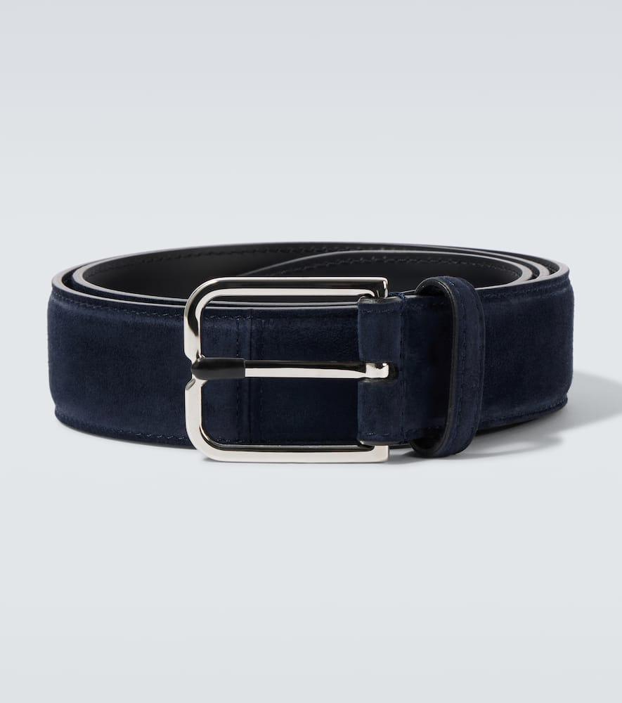 BERLUTI Suede Belt In Blue Product Image