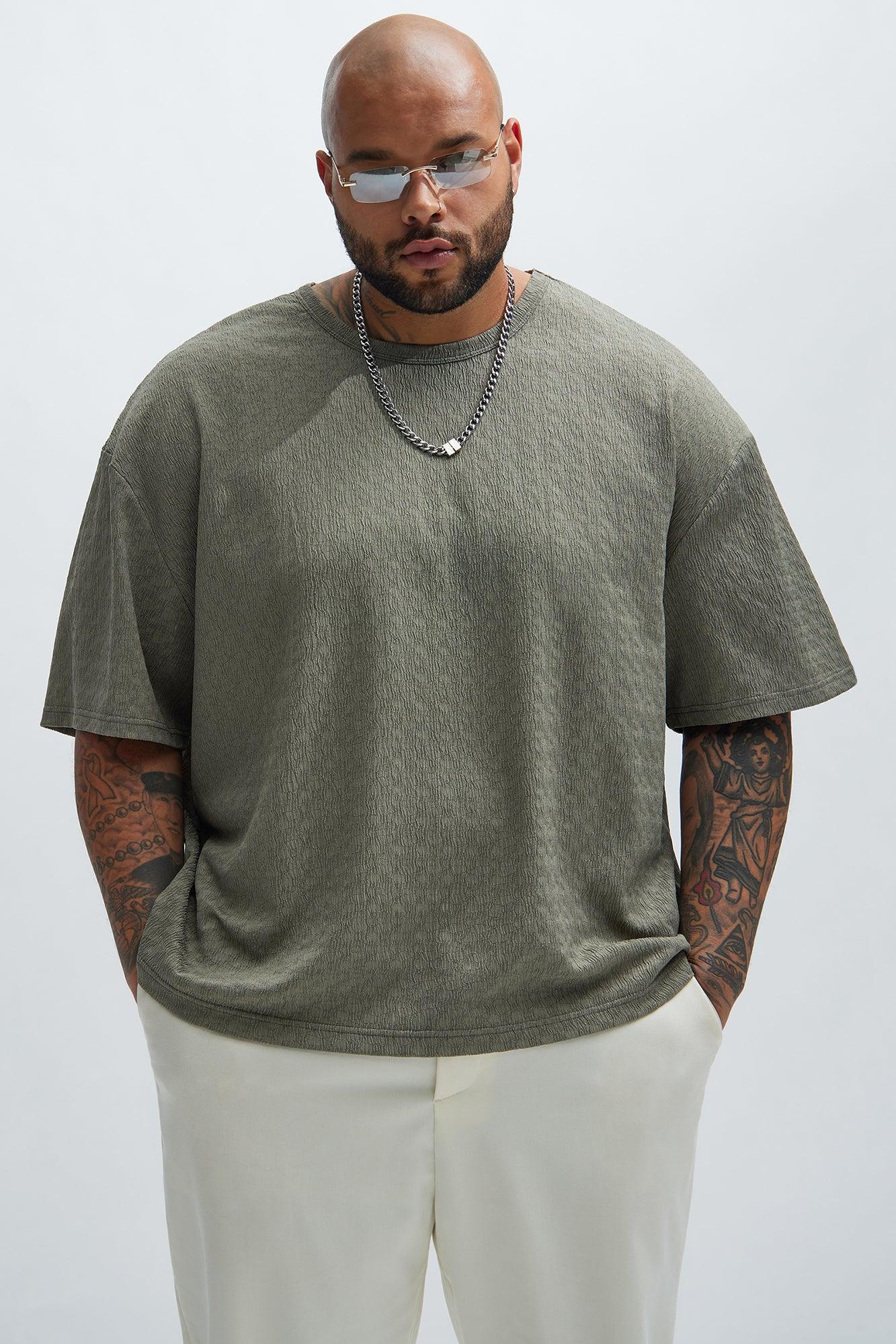 Reign Textured Relaxed Tee - Olive Product Image