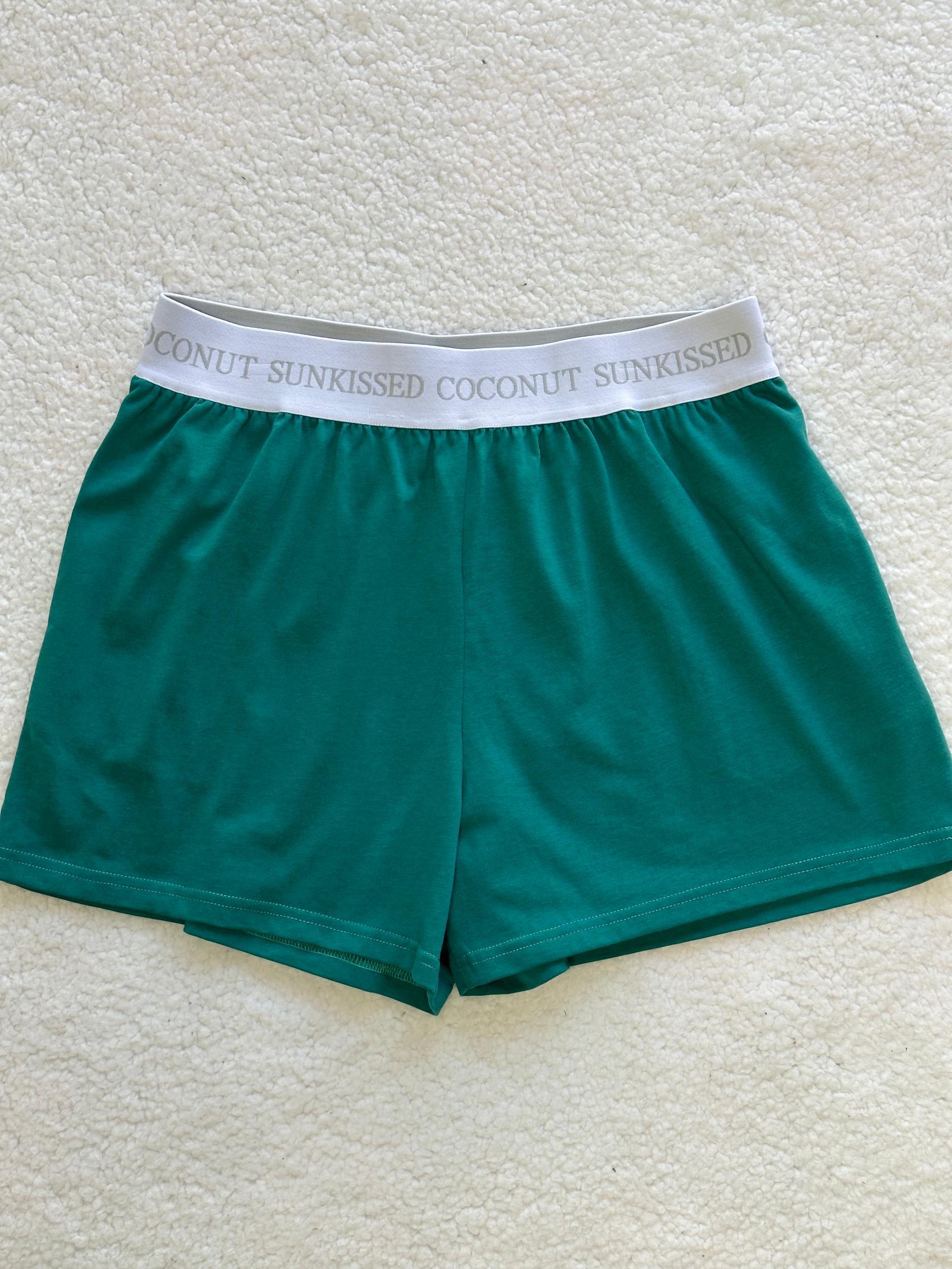 Bubbly Green Basic Watercolor Shorts Product Image