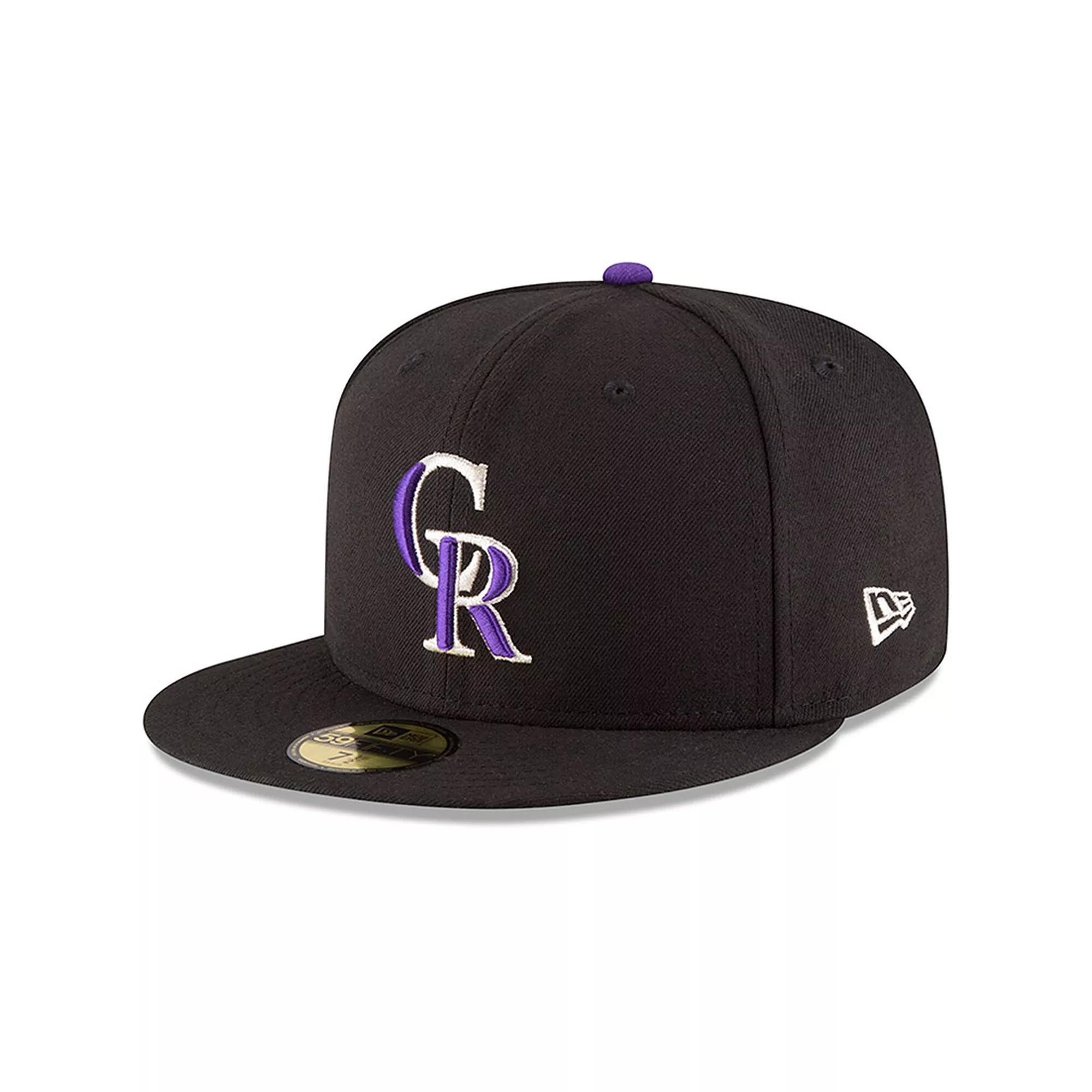 Men's New Era Black Colorado Rockies Authentic Collection On Field 59FIFTY Structured Hat,  Product Image