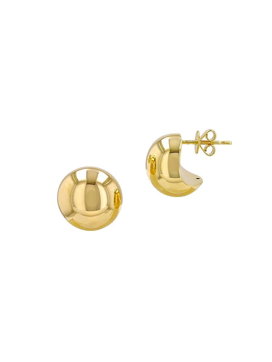 Womens 14K Yellow Gold Ball Stud Earrings Product Image