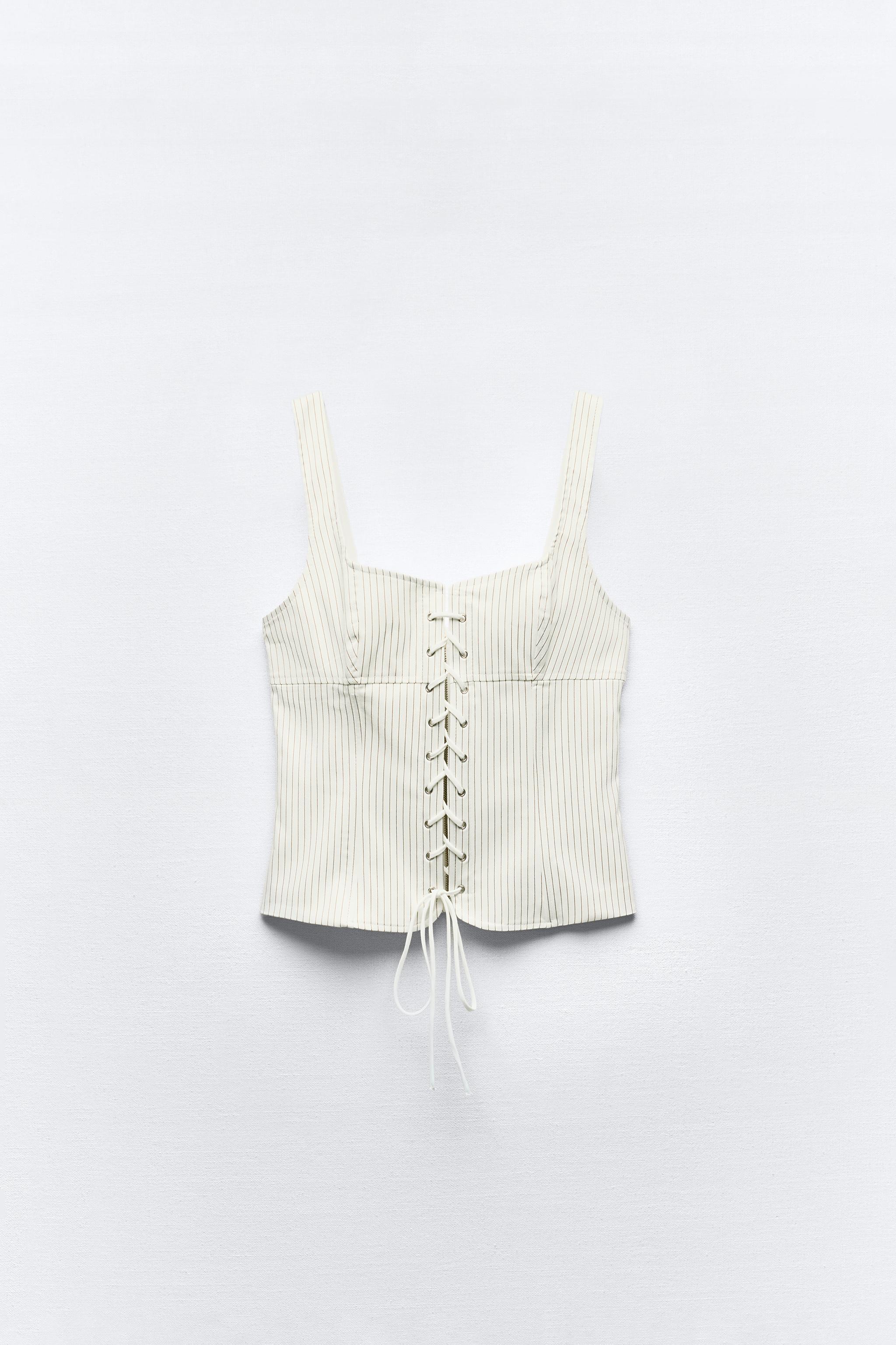 STRIPED CORSET TOP Product Image