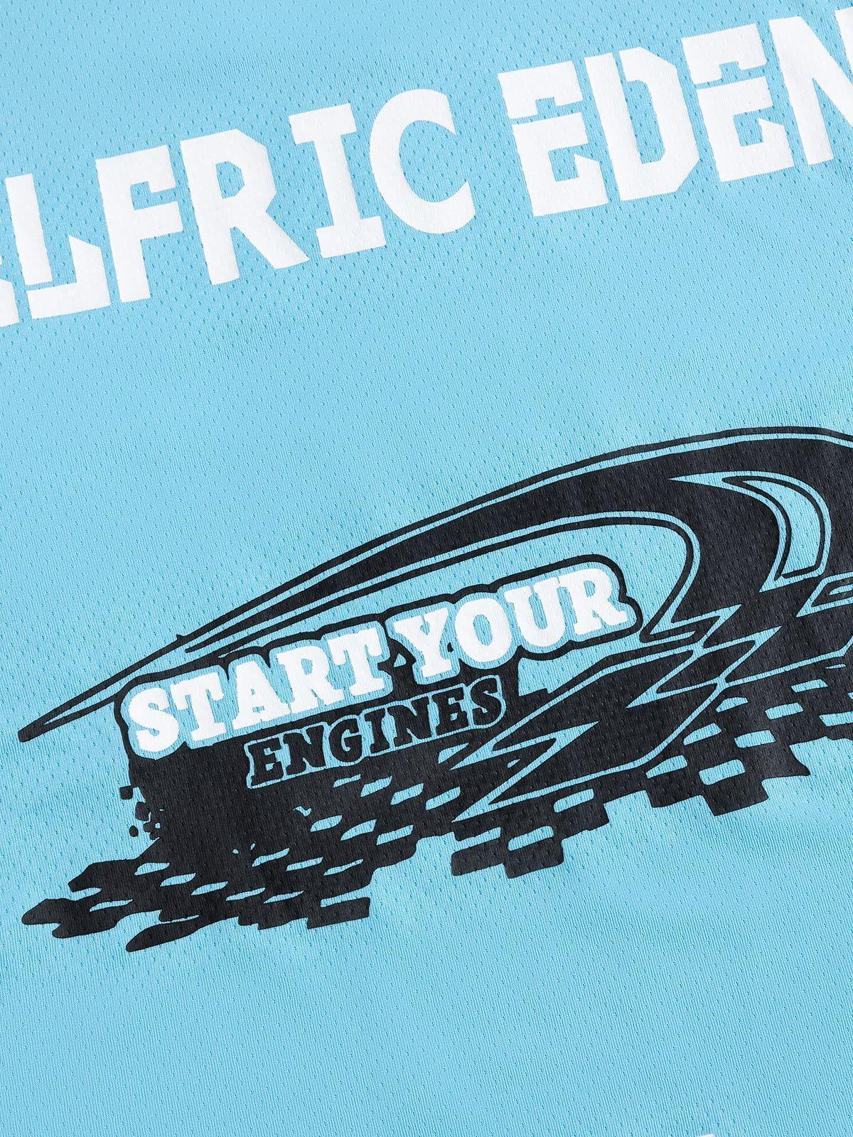 Aelfric Eden Contrast Color Blocking Football Jersey Product Image