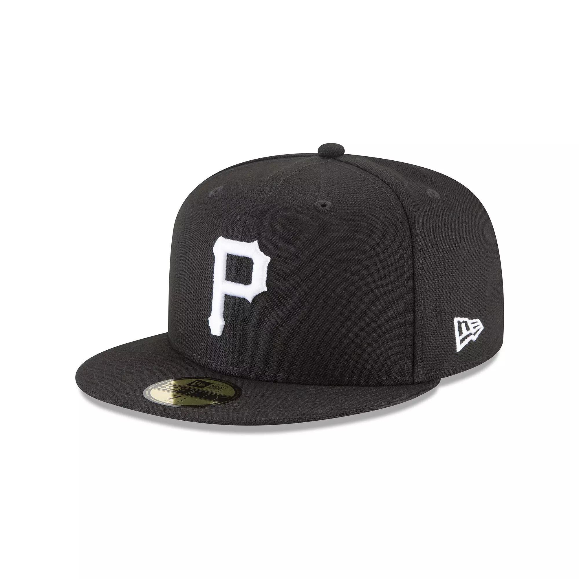 Men's New Era Black Pittsburgh Pirates 59FIFTY Fitted Hat, Size: 7 7/8 Product Image