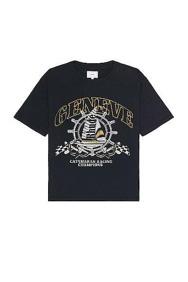 Rhude Geneve Catamaran Tee in Black Product Image