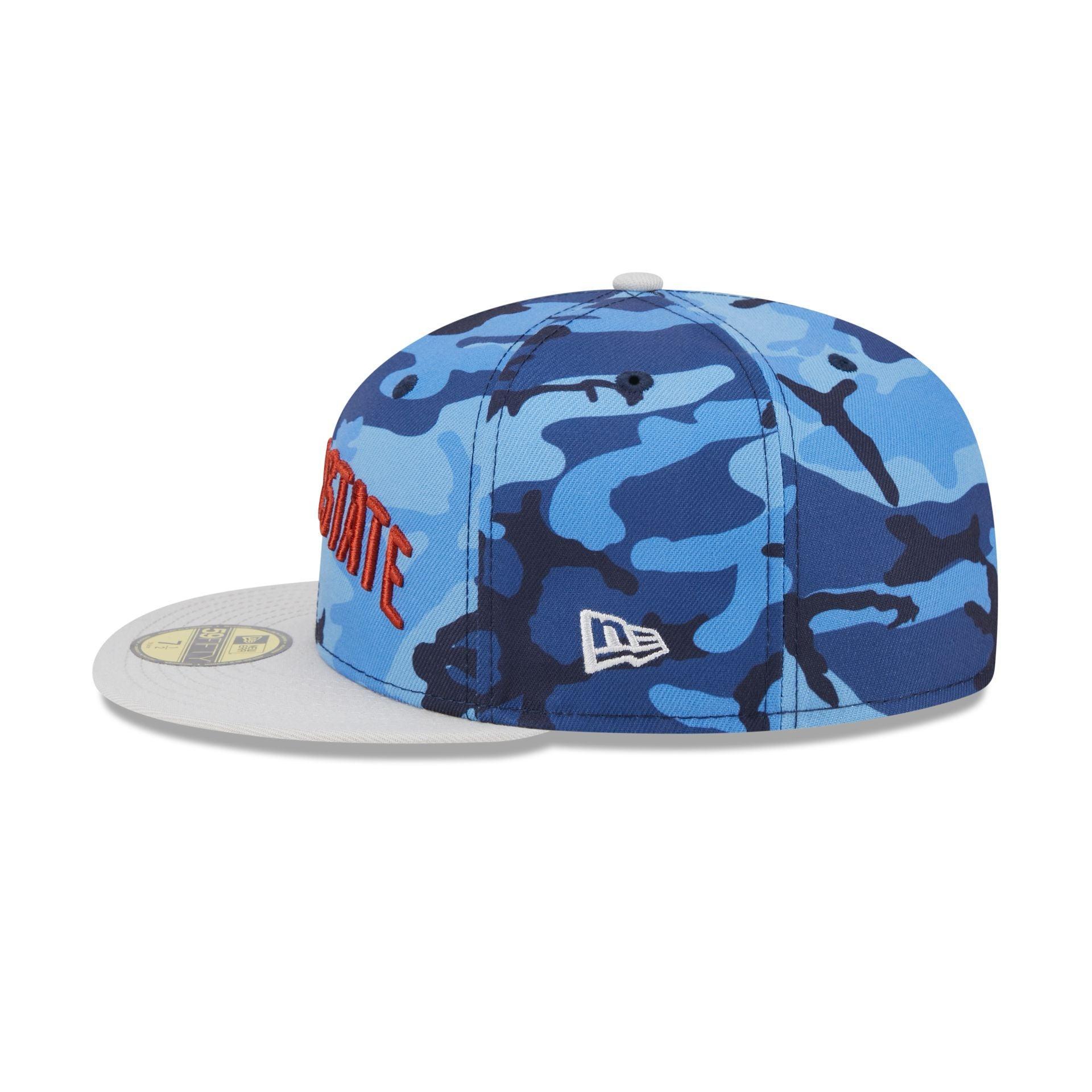 Golden State Warriors Blue Camo 59FIFTY Fitted Hat Male Product Image