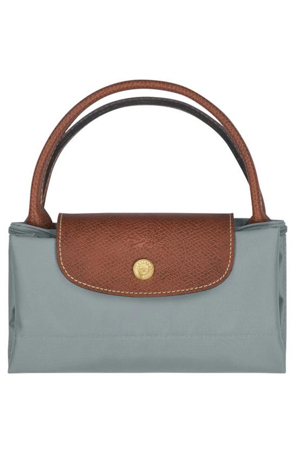 LONGCHAMP 'mini Le Pliage' Handbag In Steel Product Image