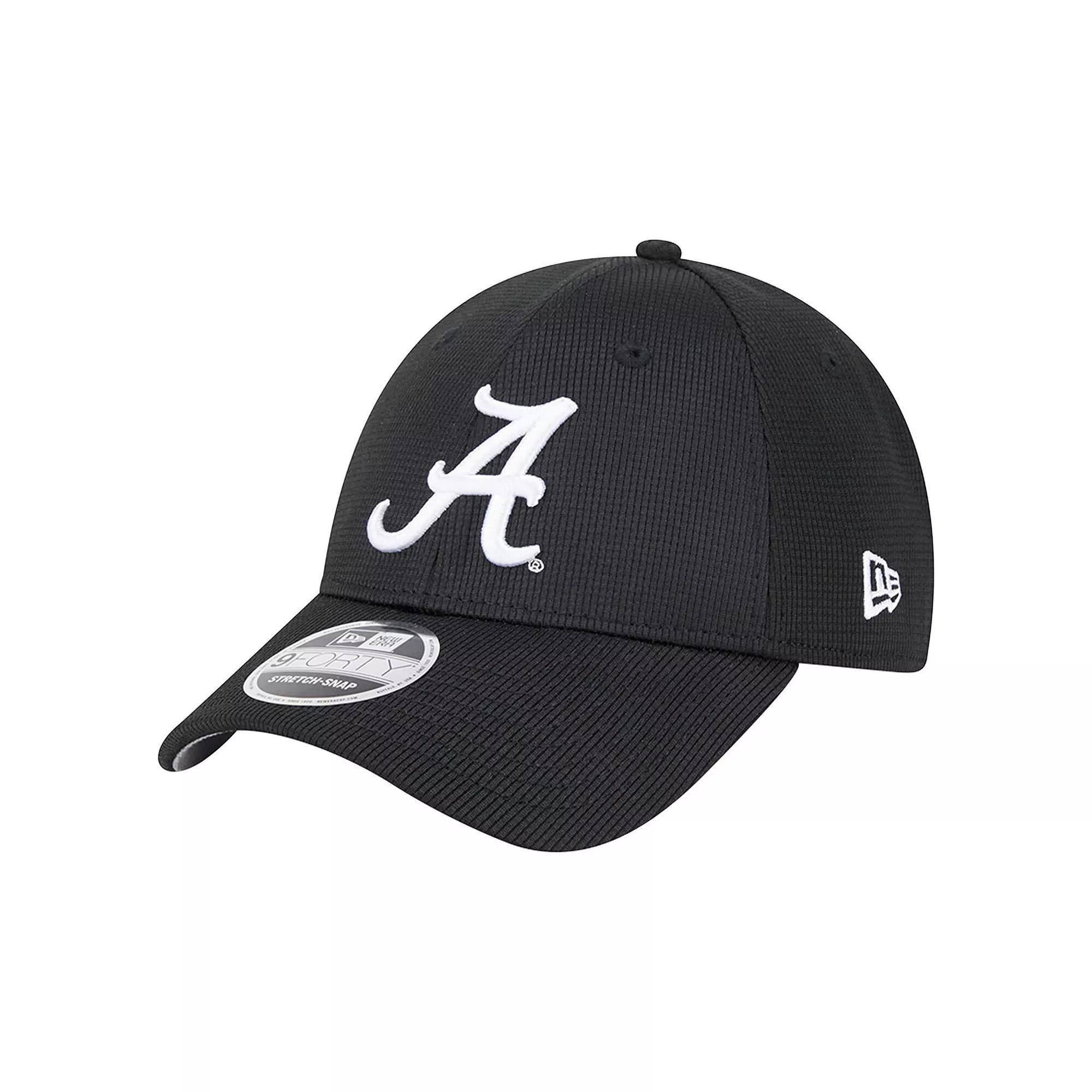 Men's New Era Black Alabama Crimson Tide Pivot 9FORTY Stretch-Snap Adjustable Hat Product Image