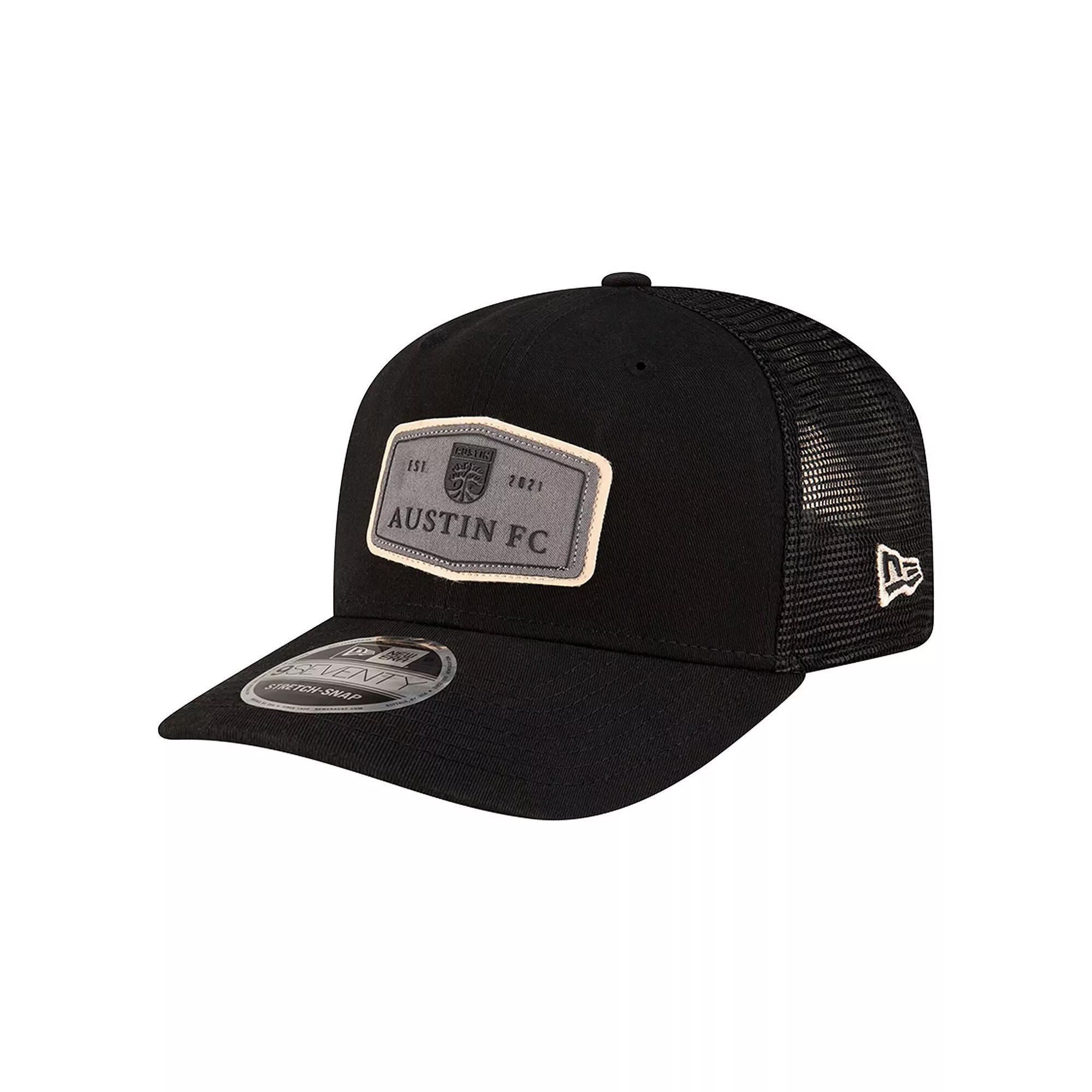 Men's New Era Black Austin FC Labeled 9SEVENTY Trucker Stretch-Snap Adjustable Hat, Afc Black Product Image