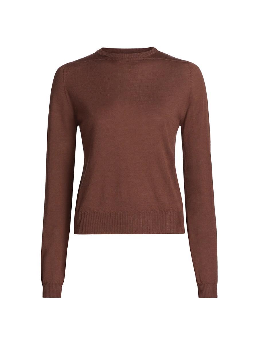 Womens Biker Wool Crewneck Sweater Product Image