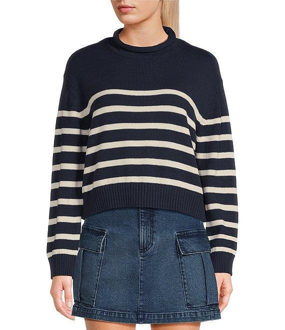 Copper Key Stripe Roll Neck Sweater Product Image