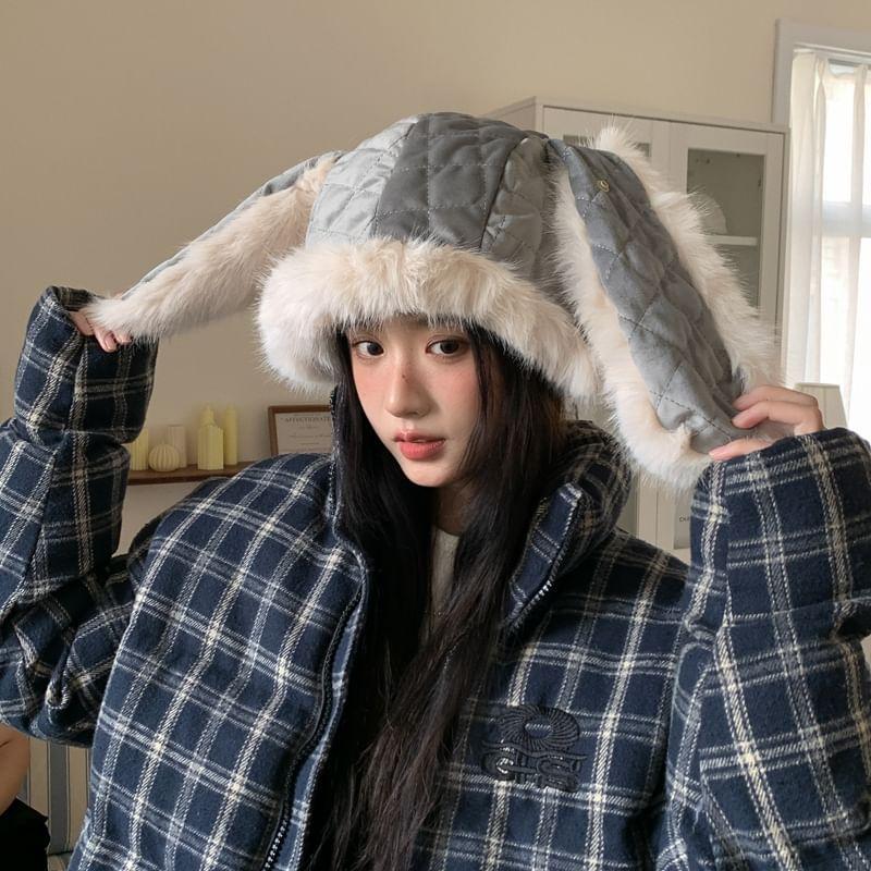 Rabbit Ear Chenille Trapper Hat Product Image