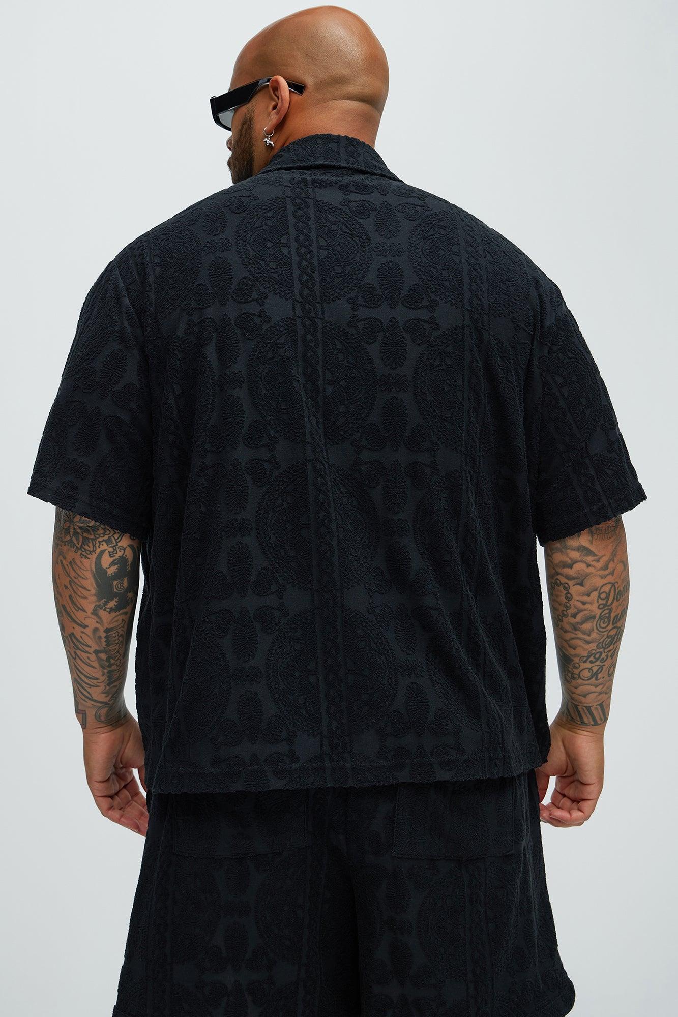 Link Textured Shirt - Black Product Image