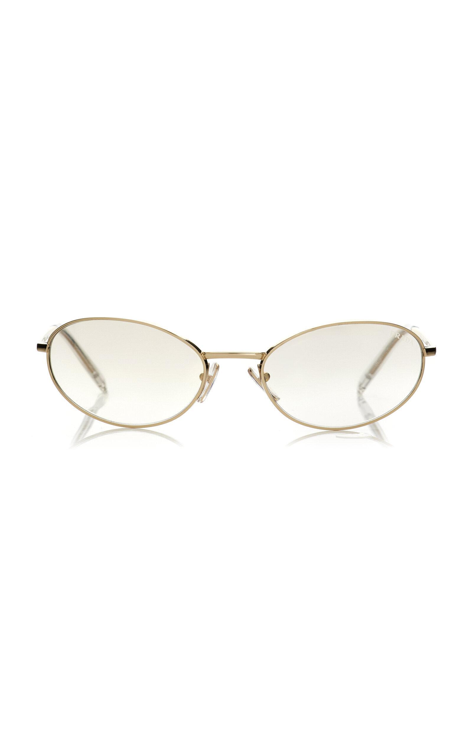 PRADA Round-frame Metal Sunglasses In Gold Product Image