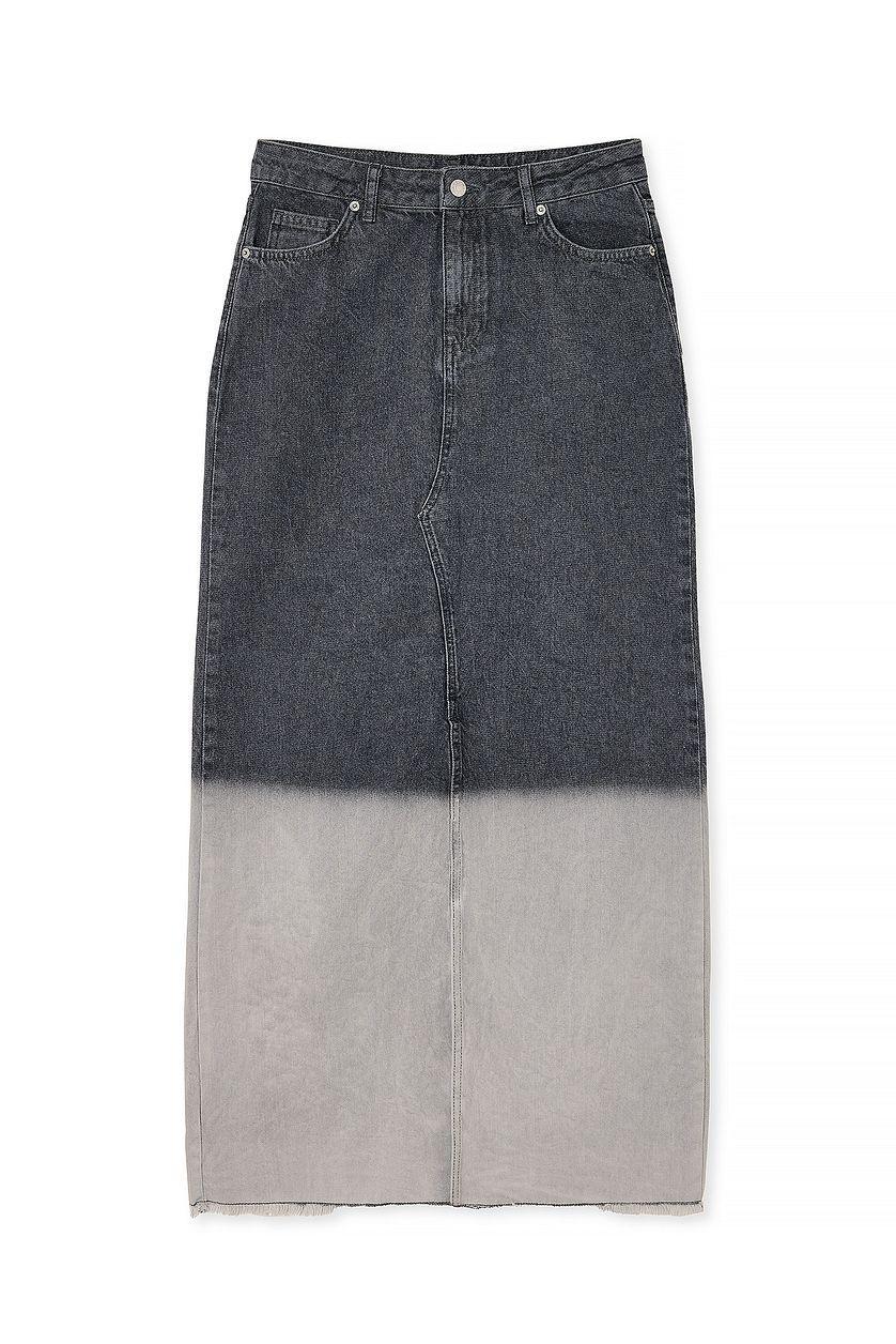 Denim Wide Maxi Skirt Product Image