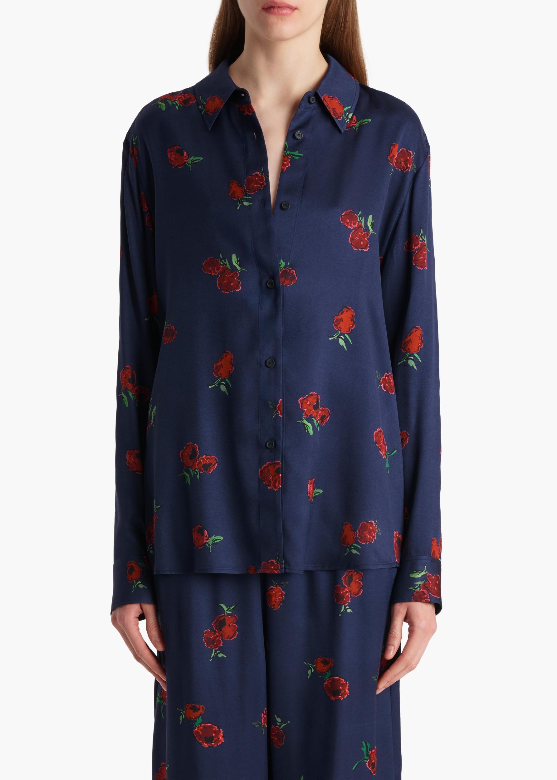 Argo Top in Amethyst with Raspberry Print Product Image