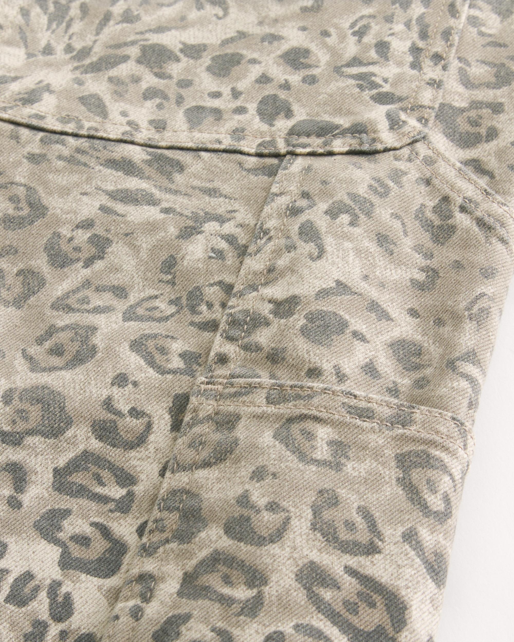 Leopard Print Baggy Painter Jeans Product Image