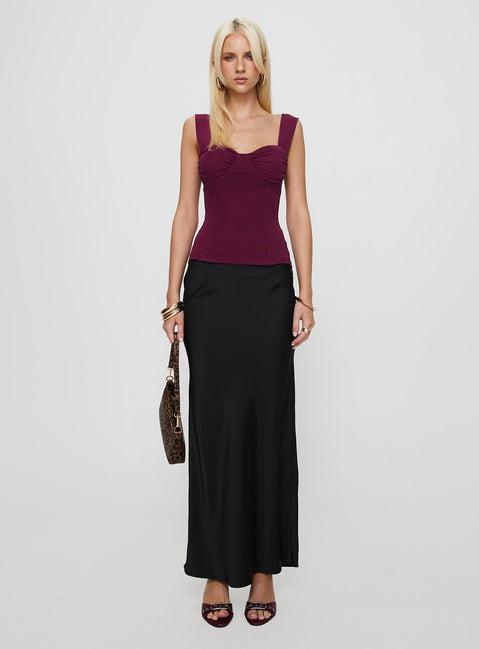 Kyrie Longline Corset Top Purple Product Image