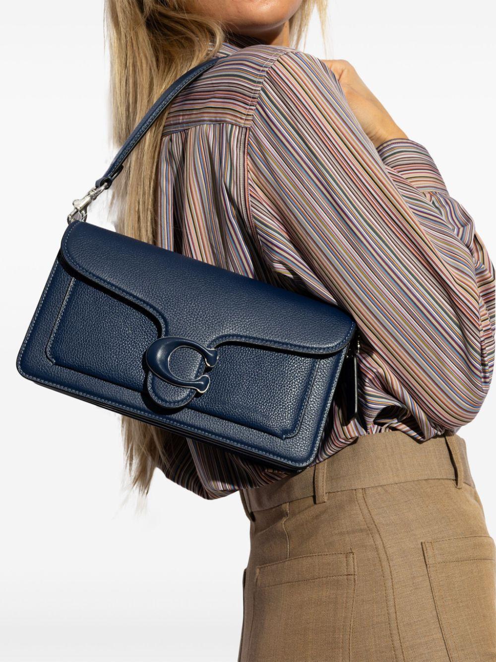 Tabby Leather Shoulder Bag In Deep Blue Product Image