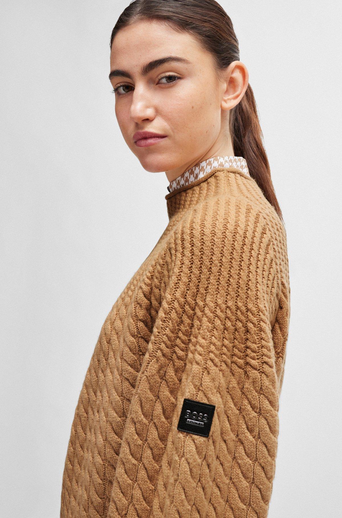 Equestrian cropped sweater in wool and cashmere Product Image