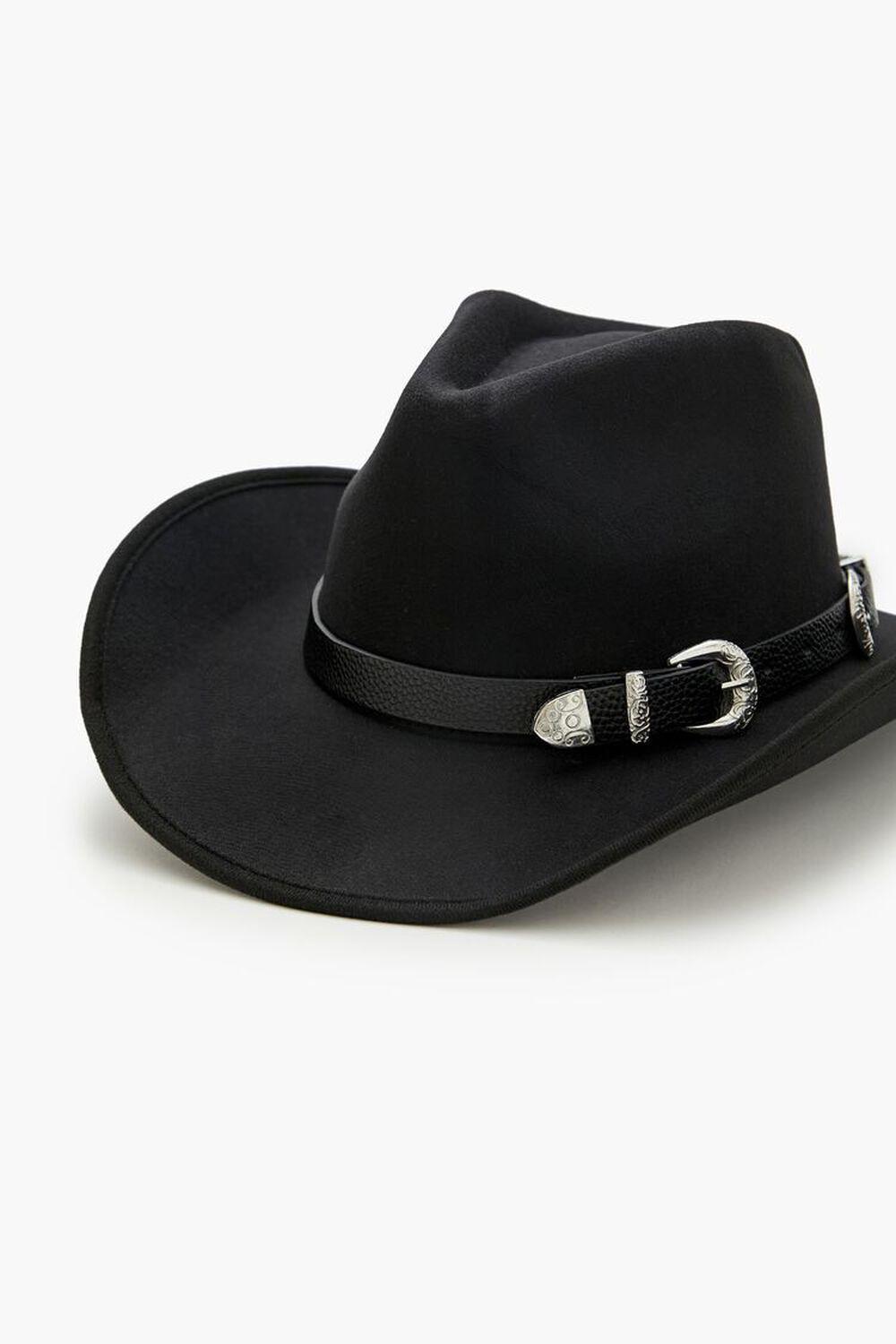 Dual Buckled-Trim Cowboy Hat | Forever 21 Product Image