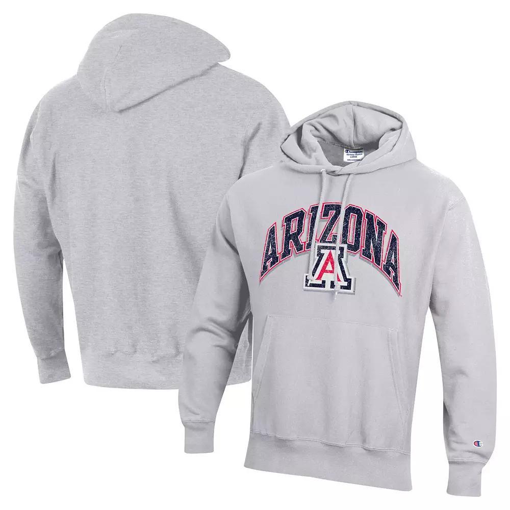 Men's Champion Gray Arizona Wildcats Vault Late Night Reverse Weave Pullover Hoodie,  Product Image