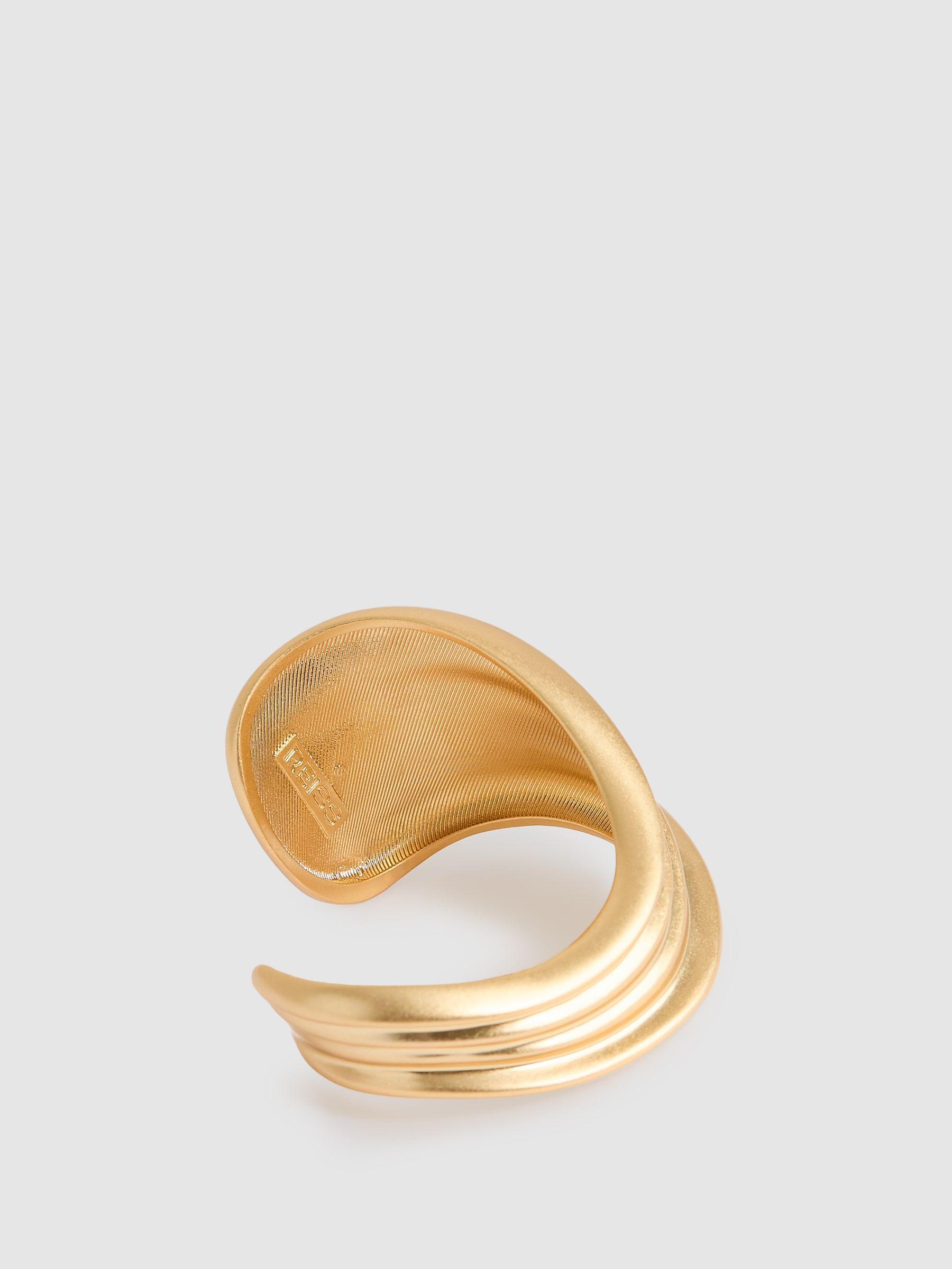Fluid Sculpted Cuff in Gold Tone Product Image