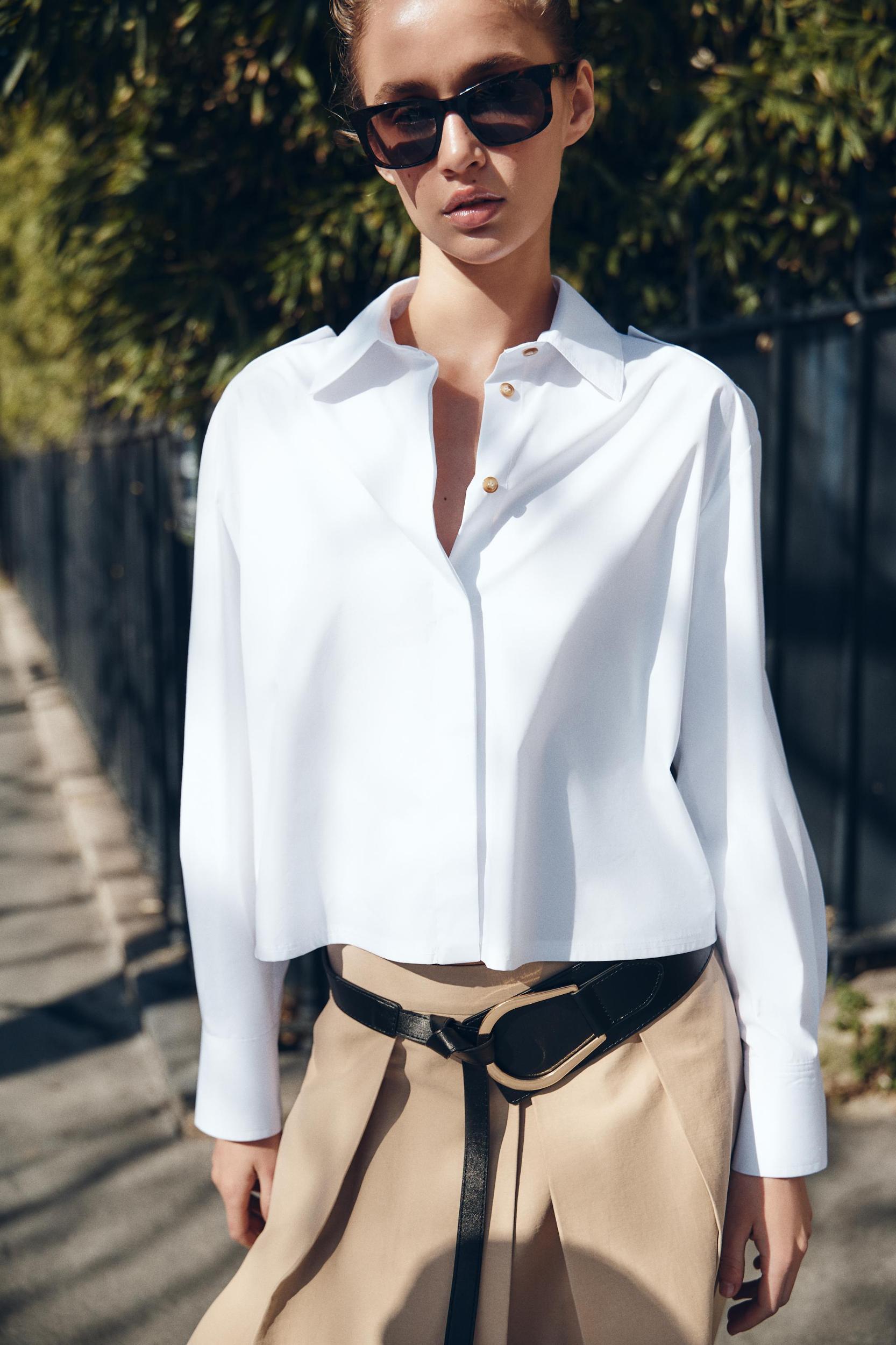 CROPPED POPLIN SHIRT Product Image