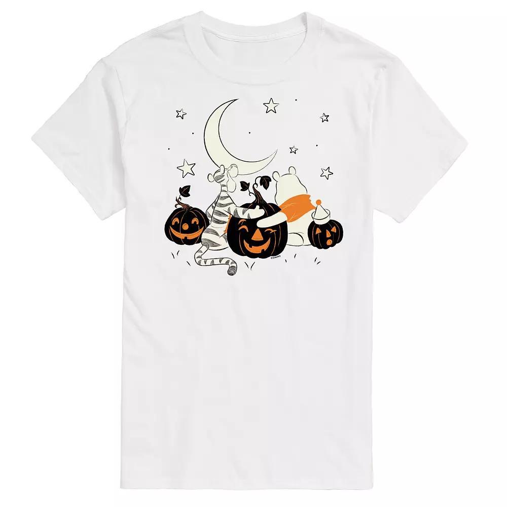 Disney's Winnie The Pooh Big & Tall Tigger and Pooh Pumpkin Patch Graphic Tee, Men's, Size: 6XB, White Product Image