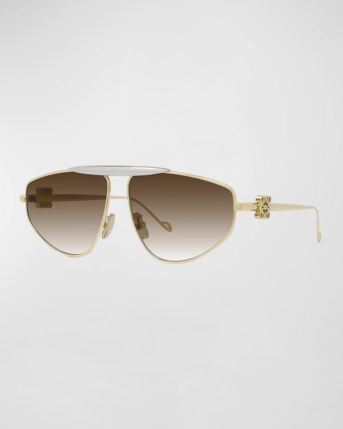 Loewe Metal Sunglasses in Metallic Gold Product Image