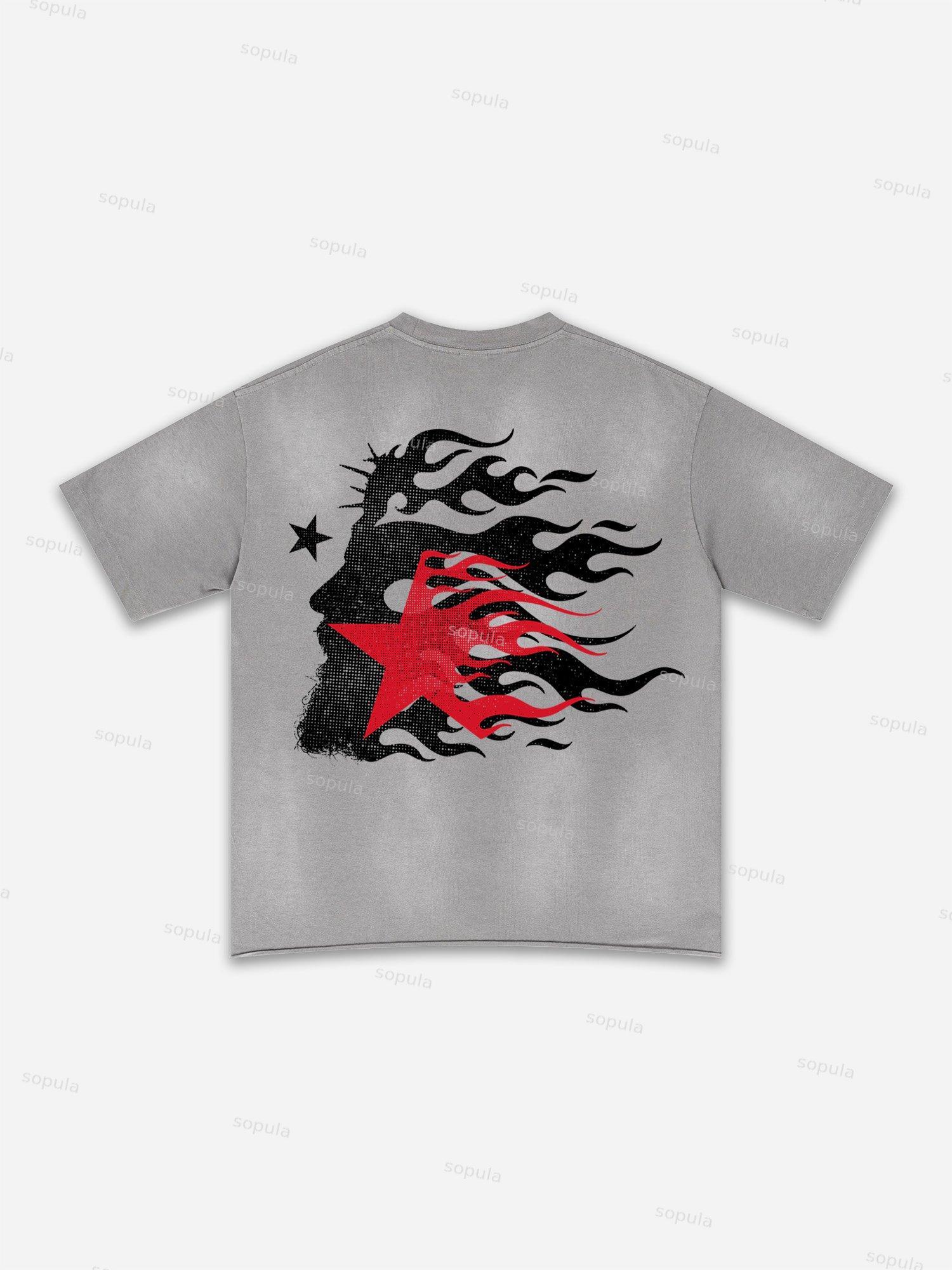 Fly By Choice X Spacestation Graphic Print Washed T-shirt Product Image