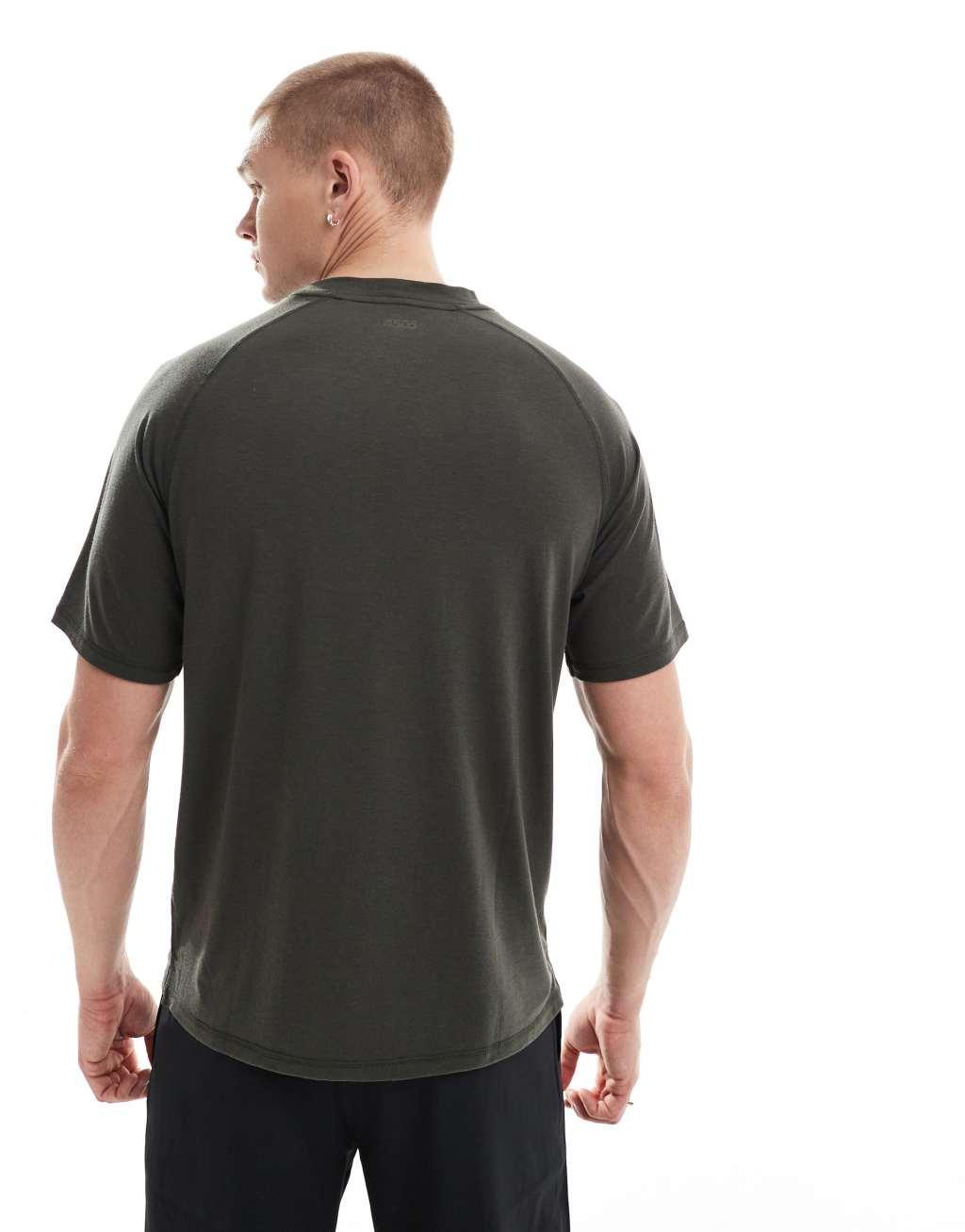 ASOS 4505 Icon performance jersey oversized boxy training t-shirt in khaki Product Image