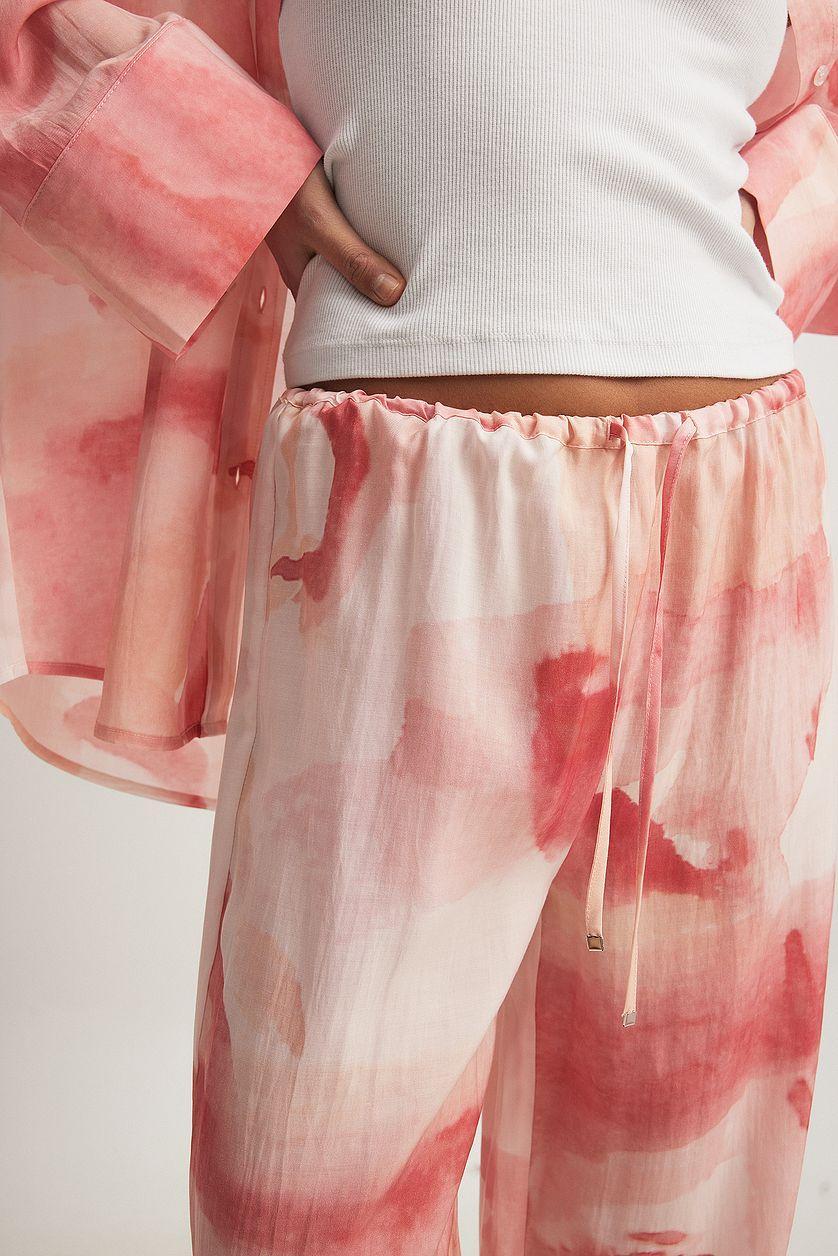 Flowy Printed Pants Product Image