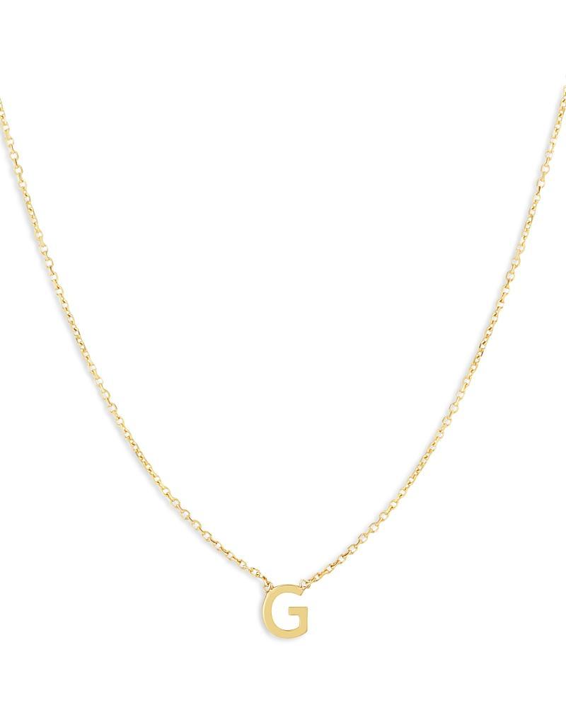 Womens 14K Yellow Gold Initial Pendant Necklace Product Image