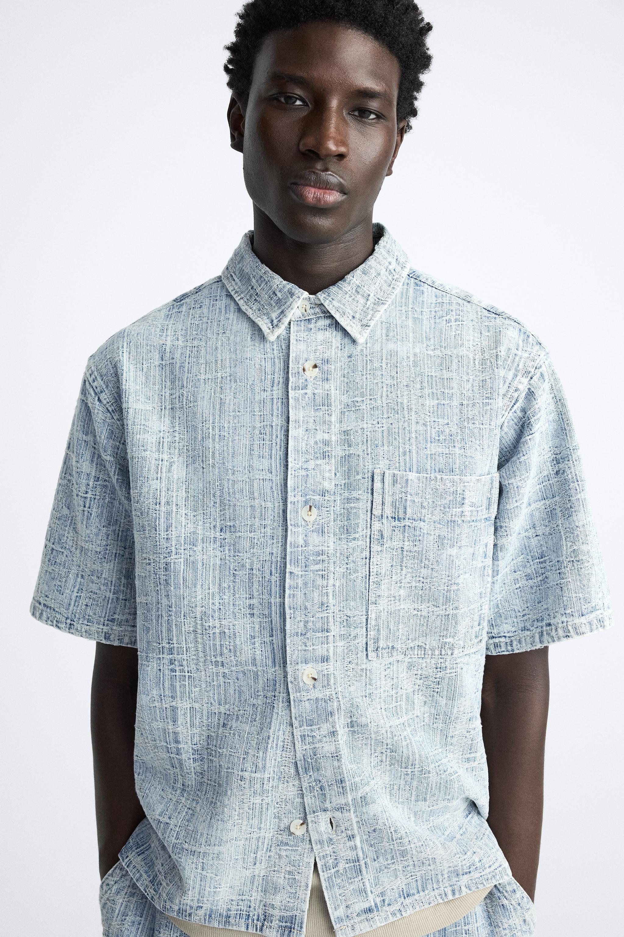 JACQUARD DENIM SHIRT Product Image