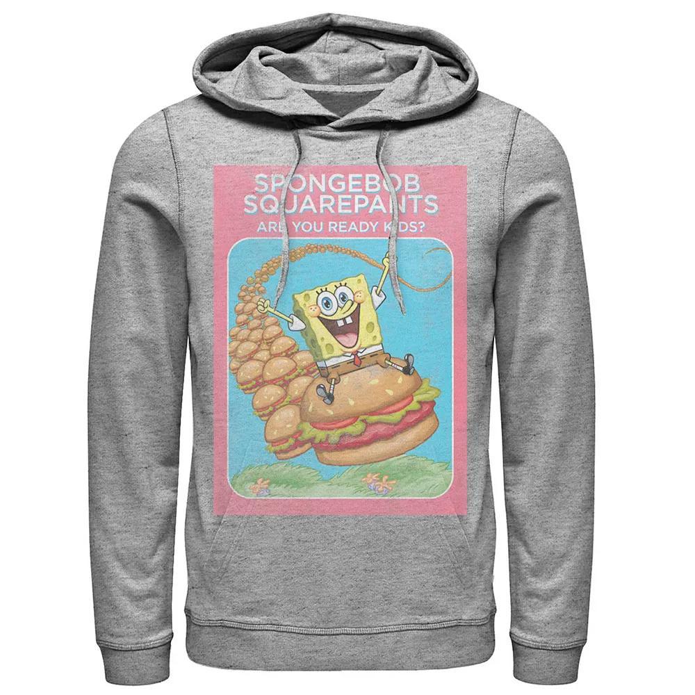 Men's SpongeBob SquarePants Are You Ready Kids Vintage Poster Hoodie,  Product Image