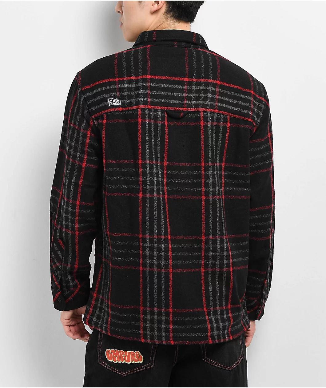 Lurking Class by Sketchy Tank Cracked Red Flannel Shirt Product Image