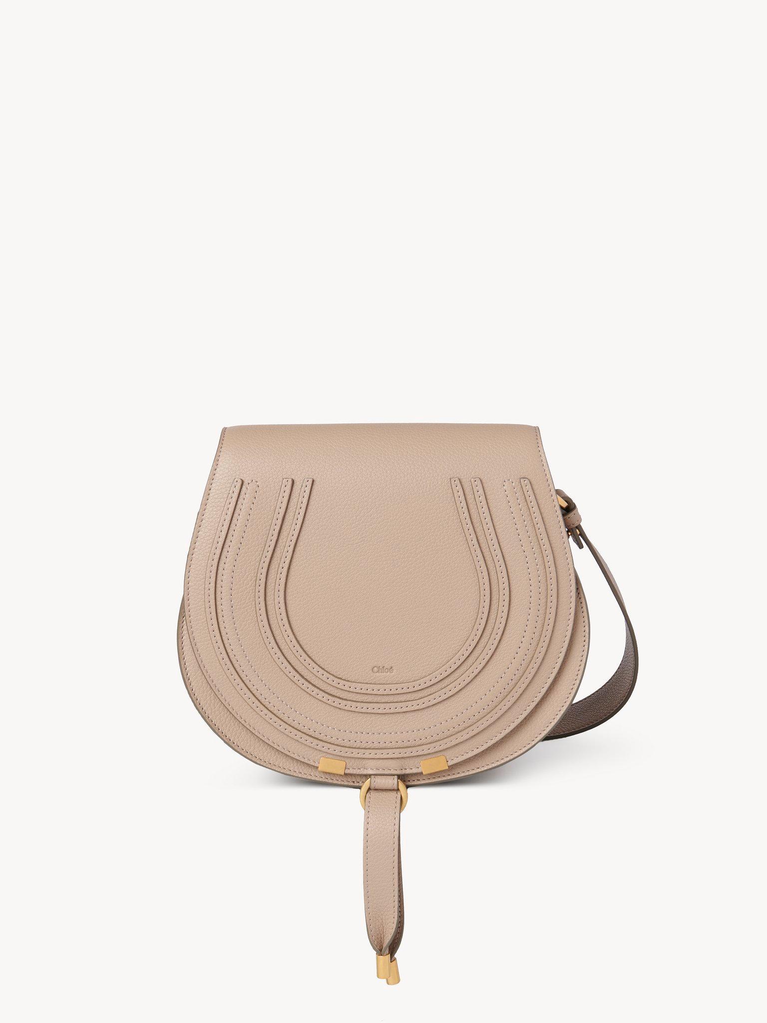 Marcie saddle bag in grained leather Product Image